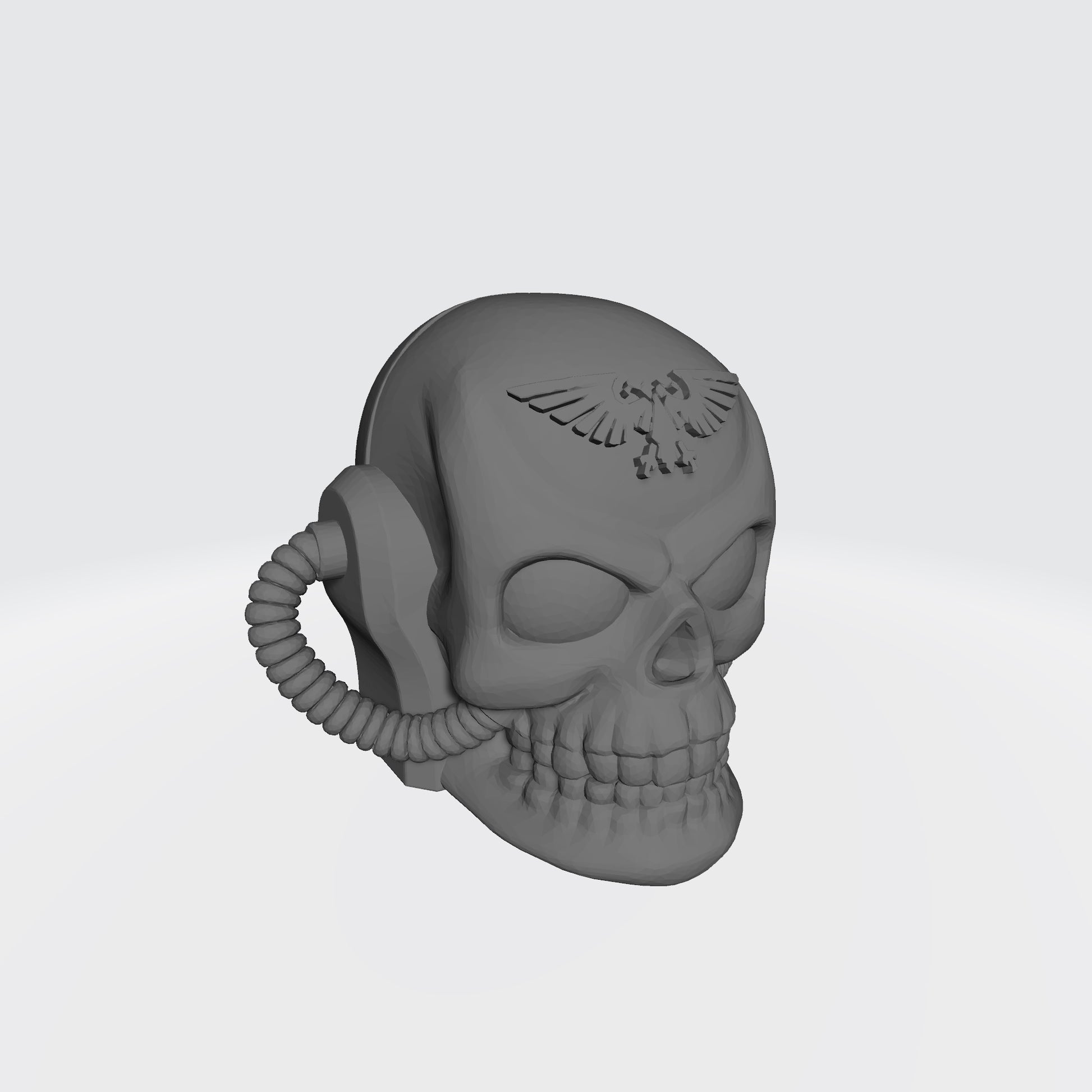 Space Marine Chaplain Skull Helmet with Hoses and Aquila for McFarlane Toys Grimdark Marine Action Figures