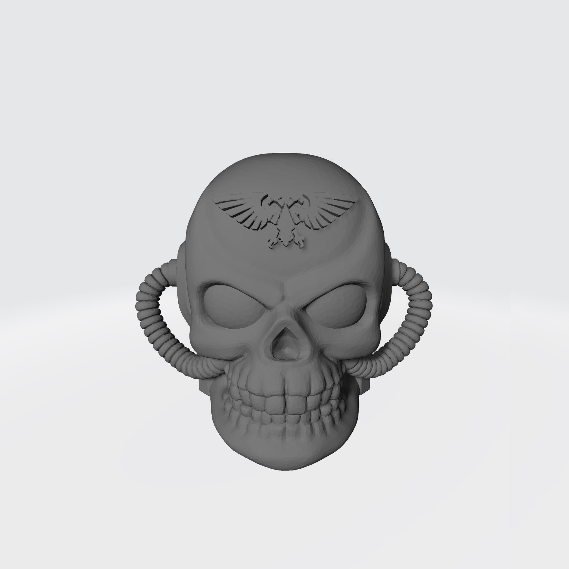 Space Marine Chaplain Skull Helmet with Hoses and Aquila for McFarlane Toys Grimdark Marine Action Figures