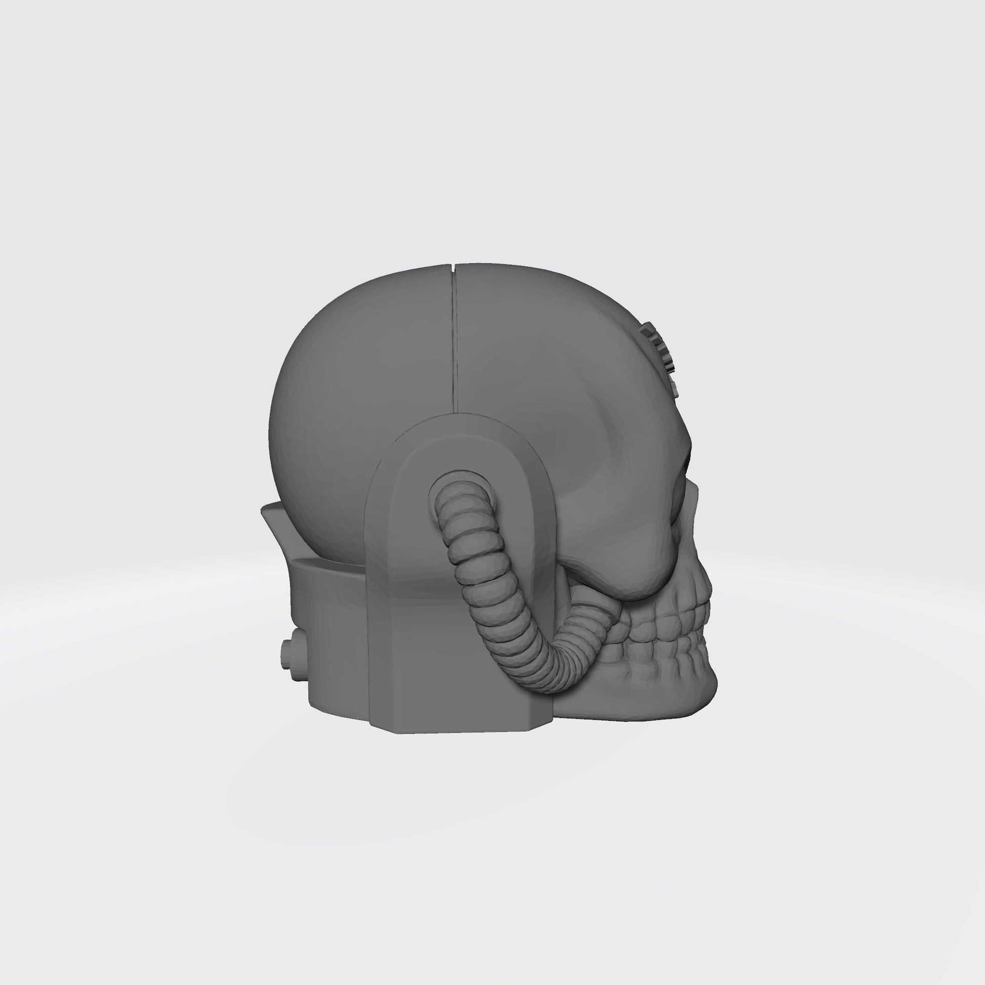 Space Marine Chaplain Skull Helmet with Hoses and Aquila for McFarlane Toys Grimdark Marine Action Figures