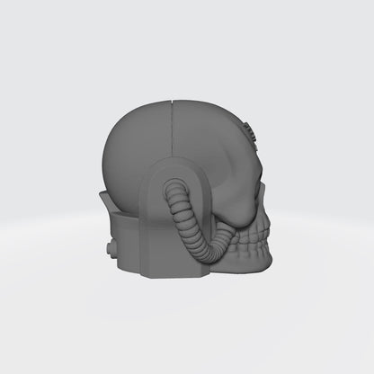 Space Marine Chaplain Skull Helmet with Hoses and Aquila for McFarlane Toys Grimdark Marine Action Figures