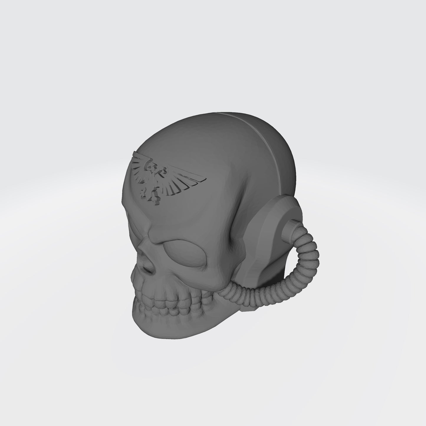 Space Marine Chaplain Skull Helmet with Hoses and Aquila for McFarlane Toys Grimdark Marine Action Figures