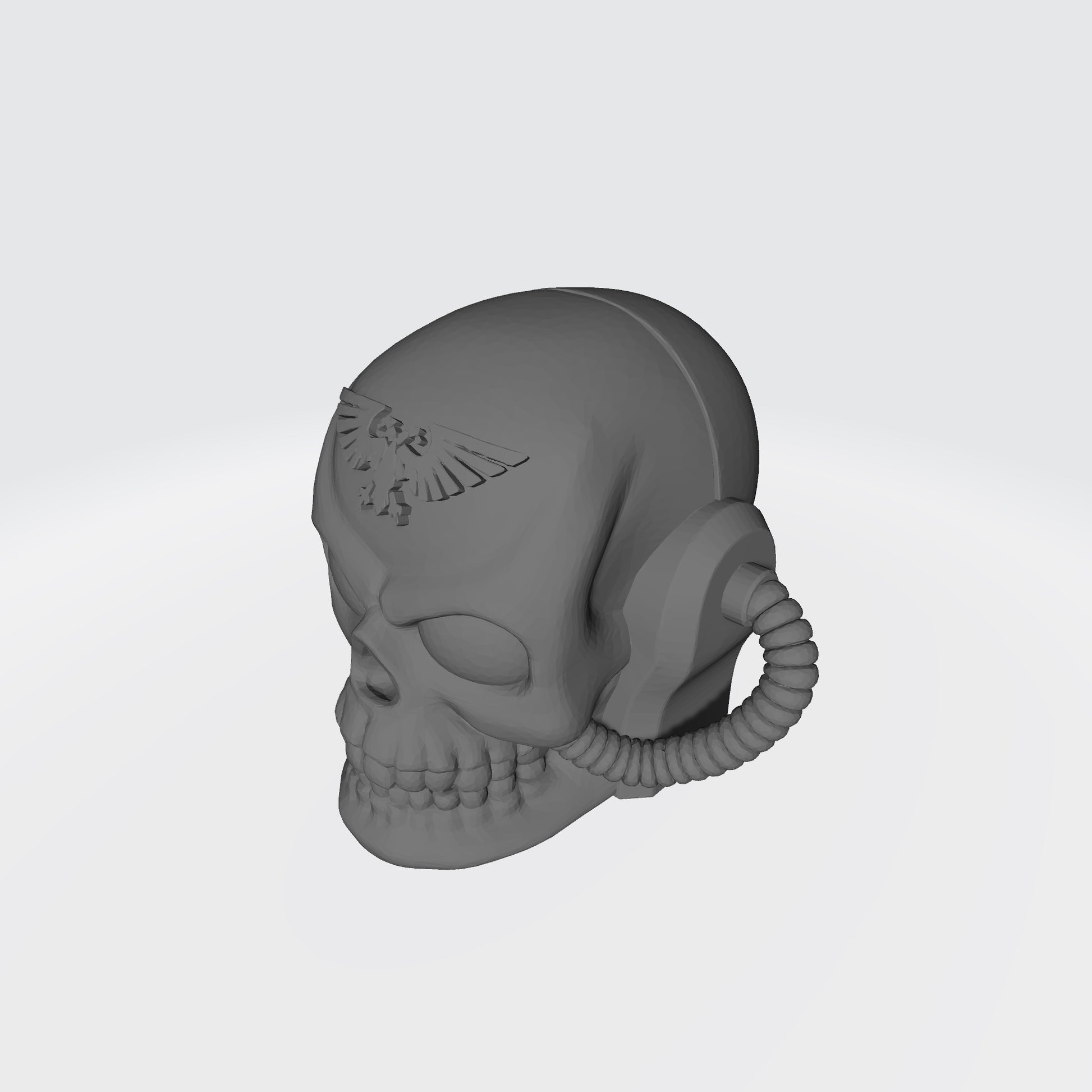 Space Marine Chaplain Skull Helmet with Hoses and Aquila for McFarlane Toys Grimdark Marine Action Figures