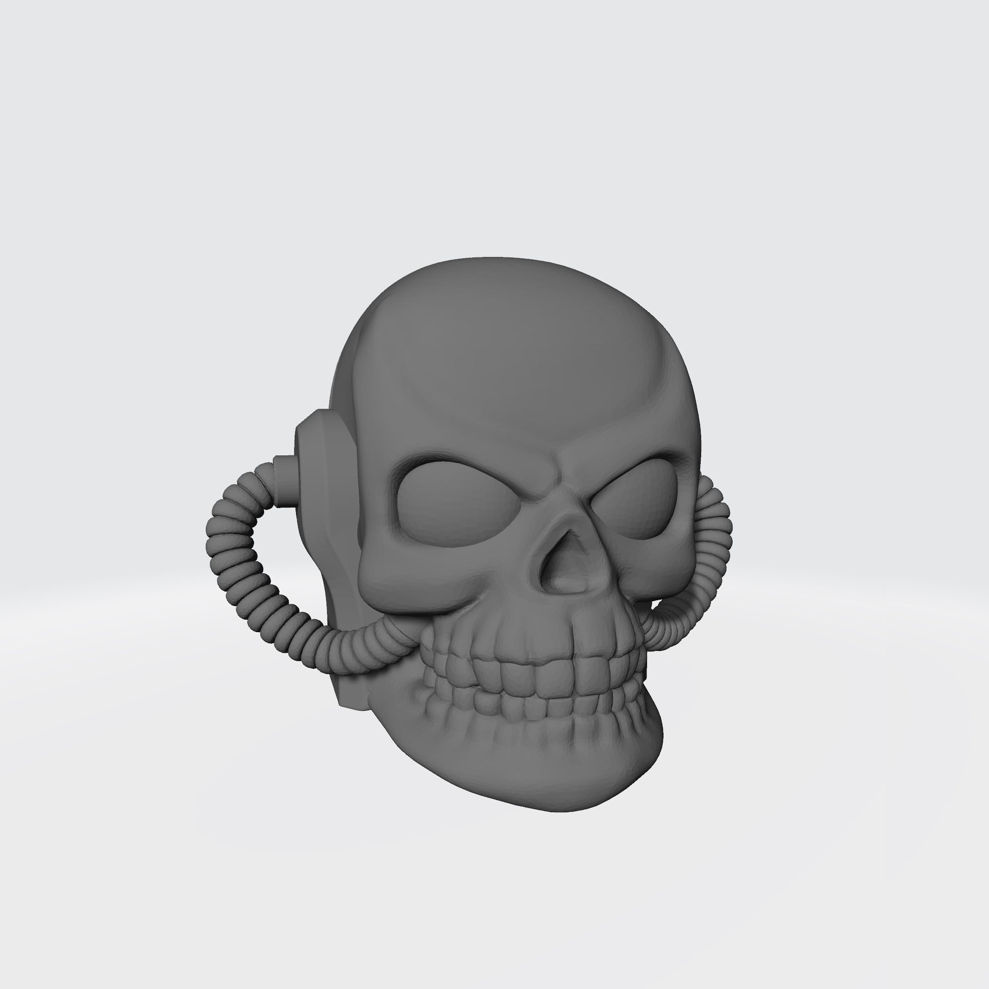 Space Marine Chaplain Skull Helmet with Hoses for McFarlane Toys Grimdark Marine Action Figures