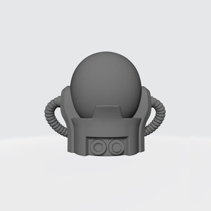 Space Marine Chaplain Skull Helmet with Hoses for McFarlane Toys Grimdark Marine Action Figures