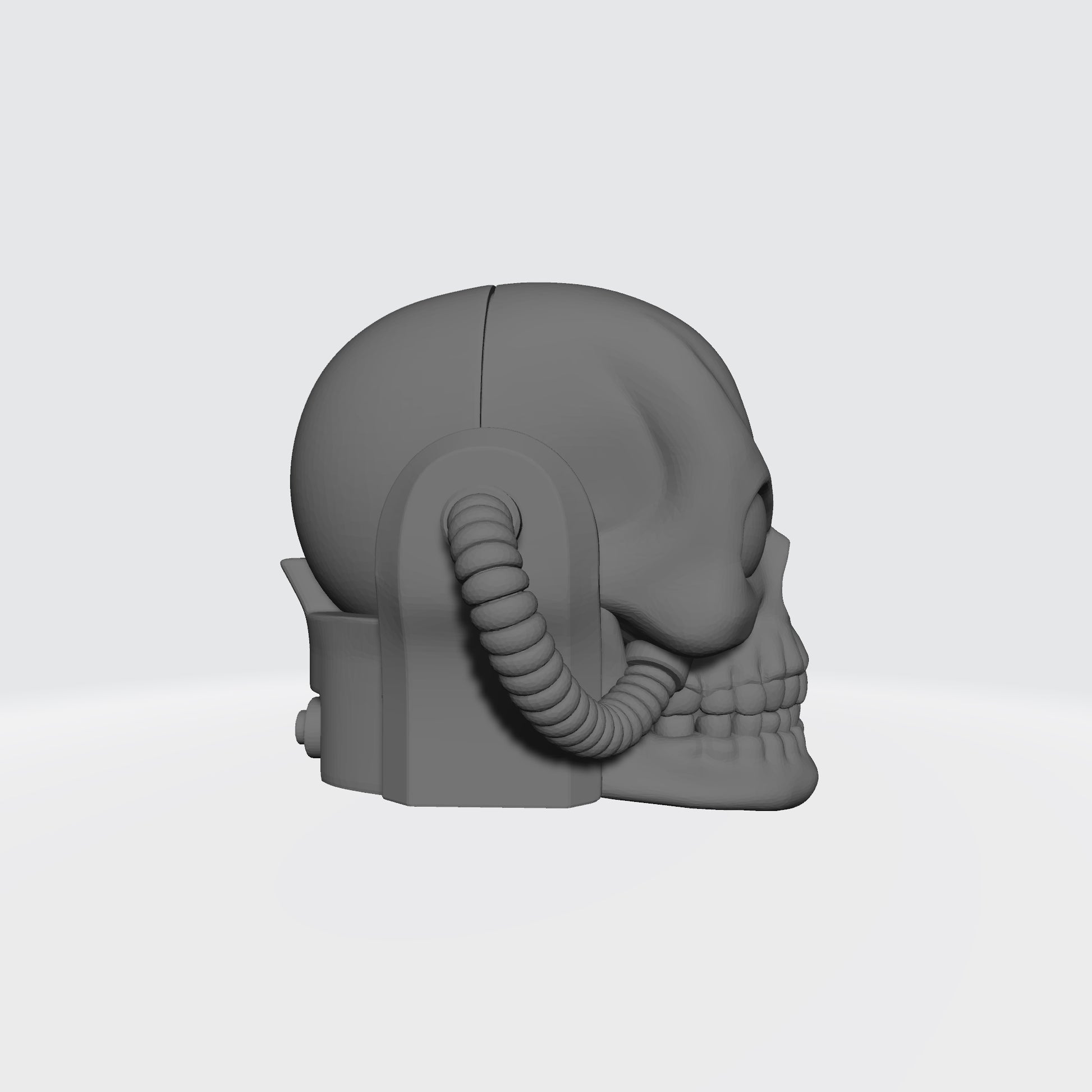 Space Marine Chaplain Skull Helmet with Hoses for McFarlane Toys Grimdark Marine Action Figures