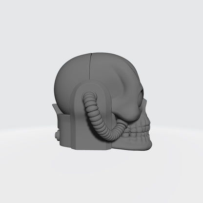 Space Marine Chaplain Skull Helmet with Hoses for McFarlane Toys Grimdark Marine Action Figures