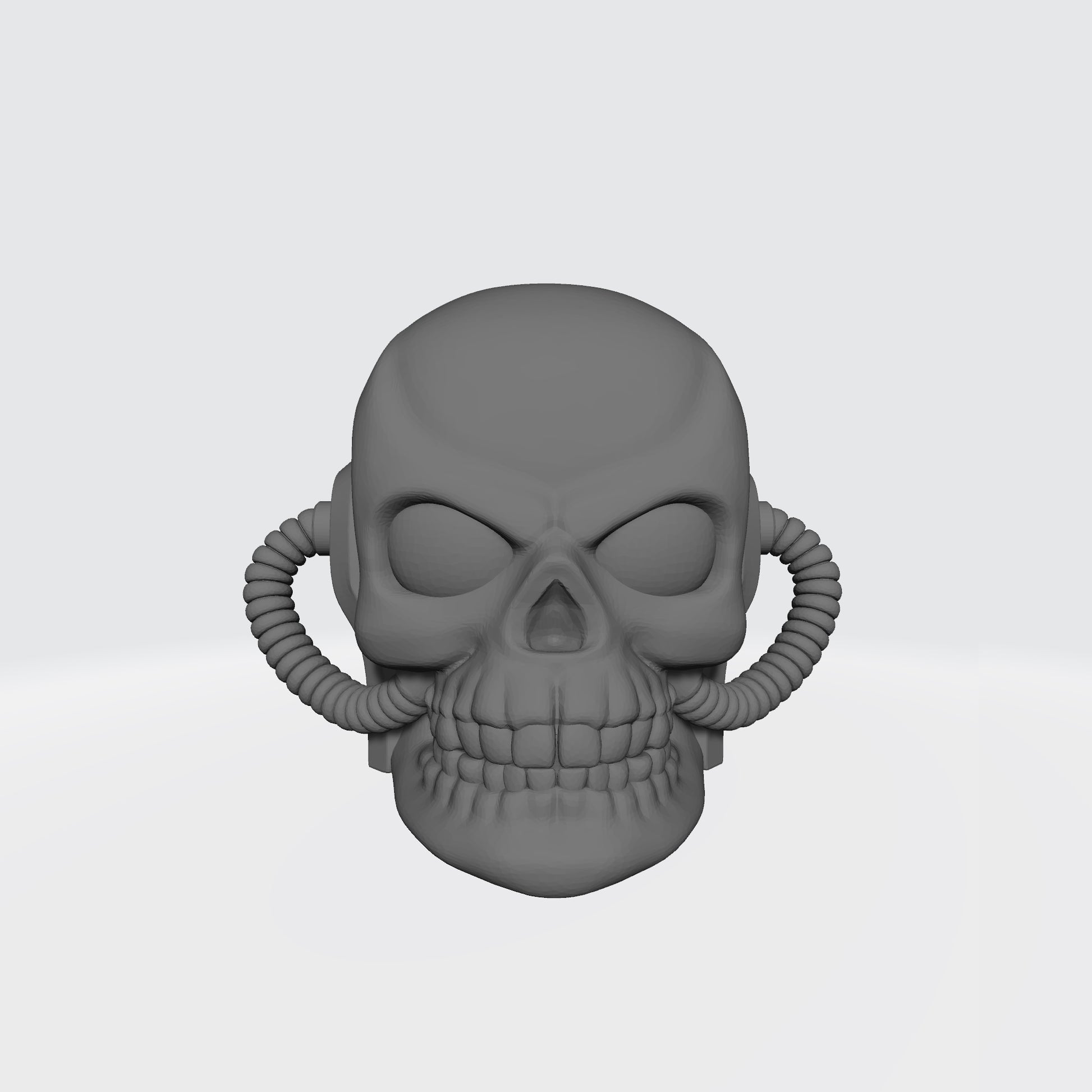 Space Marine Chaplain Skull Helmet with Hoses for McFarlane Toys Grimdark Marine Action Figures