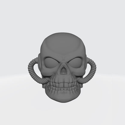 Space Marine Chaplain Skull Helmet with Hoses for McFarlane Toys Grimdark Marine Action Figures