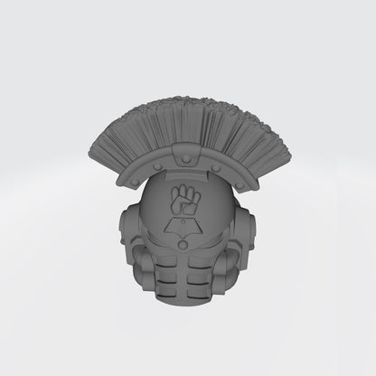 Imperial Fists MK IV Helmet with Crest Deluxe for McFarlane Toys Space Marine Action Figures by Fantasy World Games