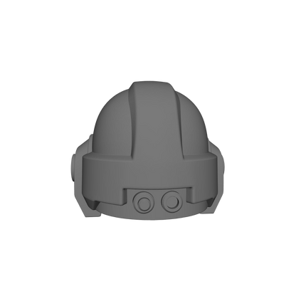 Celestial Knight Helmet with One Tube and Optics V1-R resin upgrade for 1:12 scale armored action figures by Fantasy World Games.