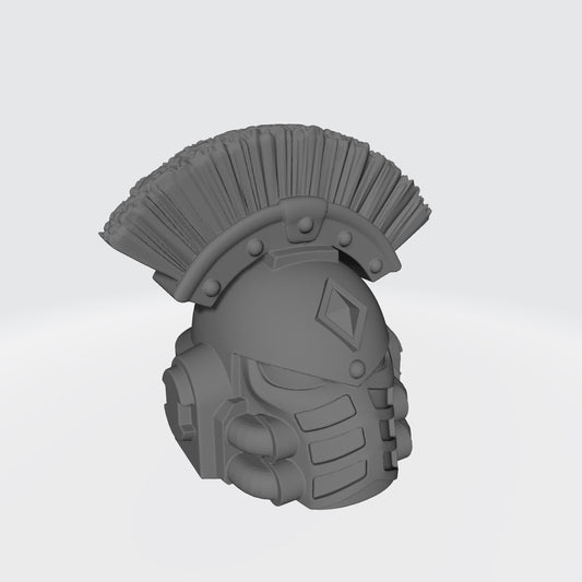 Custom Space Wolves MKIV Helmet with Crest and Diamond for McFarlane Toys Battle Brother Action Figures