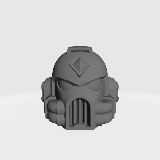 Custom Space Wolves MK VIII Helmet with Two Hoses and Diamond for McFarlane Toys Space Marine Action Figures