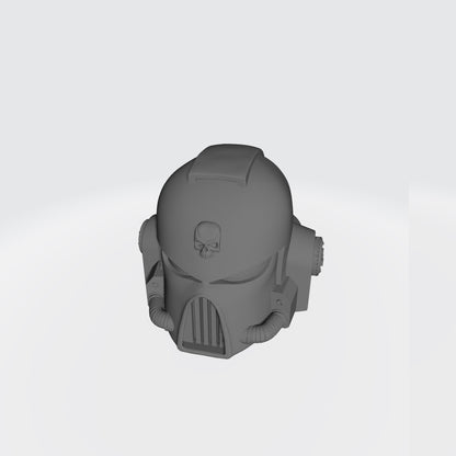 Space Marine Deathwatch Mark VII Helmet with Skull for McFarlane Toys Space Marine Action Figures