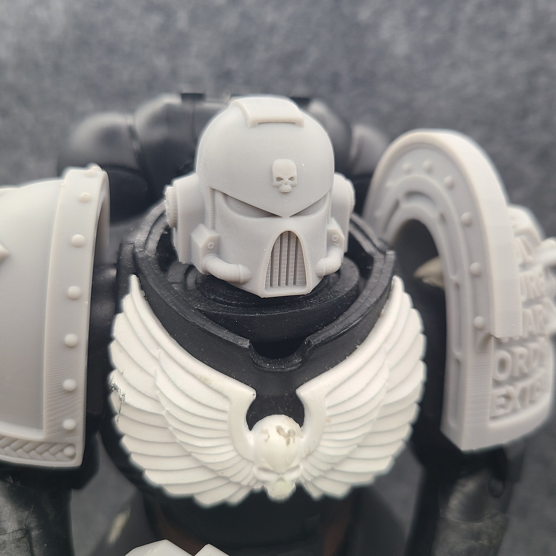 Deathwatch Mark VII Helmet with Skull for McFarlane Toys Loyalist Marine Action Figures Custom 1/12th Scale Heads