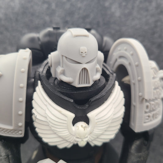 Deathwatch Mark VII Helmet with Skull for McFarlane Toys Loyalist Marine Action Figures Custom 1/12th Scale Heads