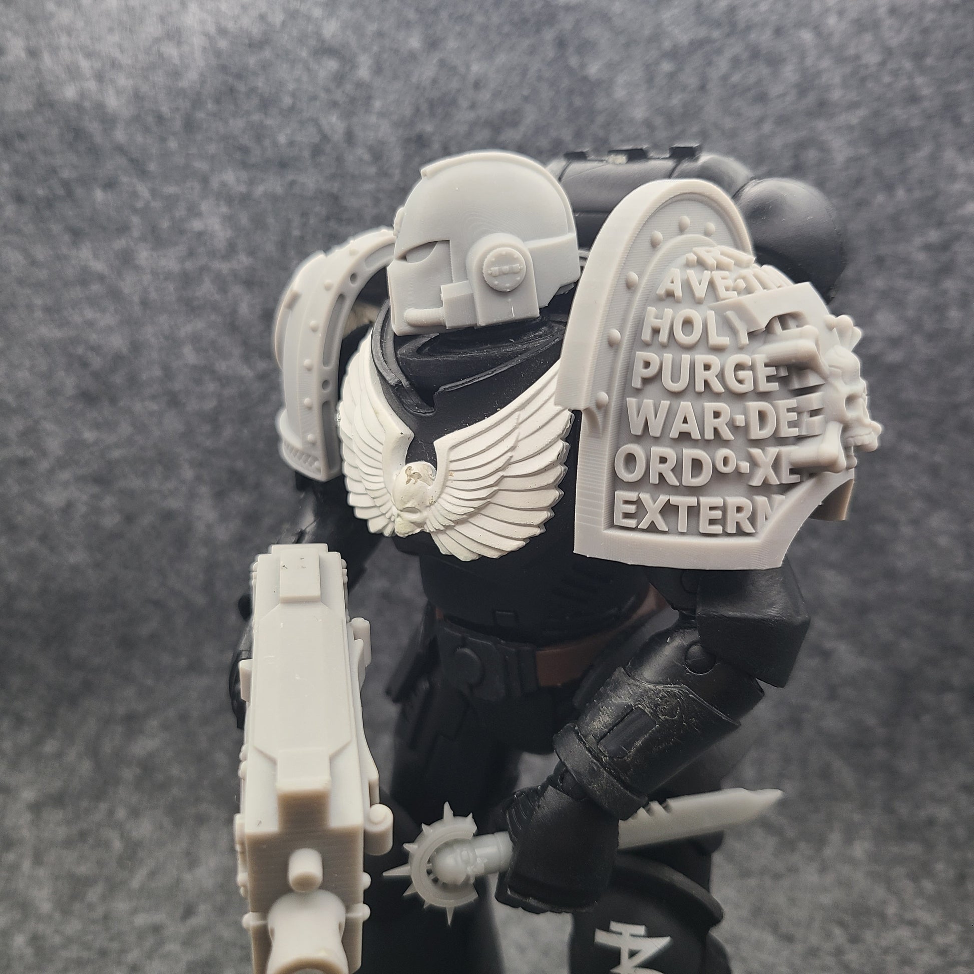 Deathwatch Mark VII Helmet with Skull for McFarlane Toys Loyalist Marine Action Figures Custom 1/12th Scale Heads