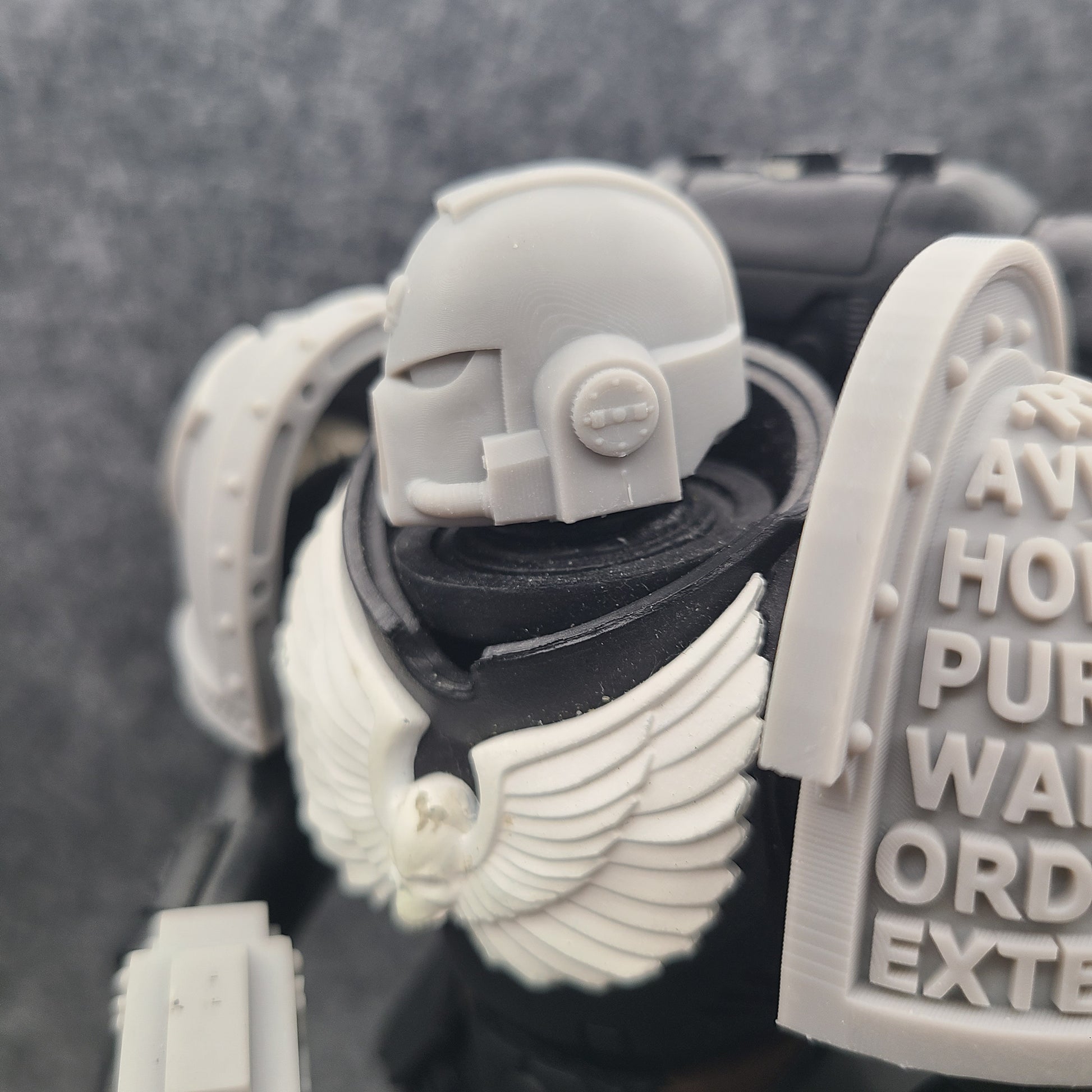 Deathwatch Mark VII Helmet with Skull for McFarlane Toys Loyalist Marine Action Figures Custom 1/12th Scale Heads
