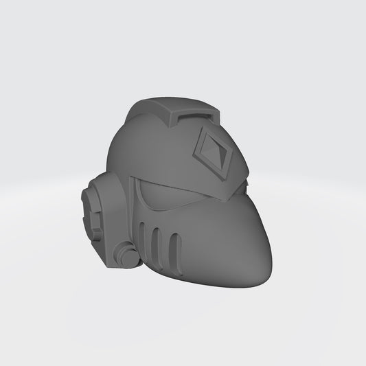 Custom Space Wolf Helmet MKVI with Diamond Compatible with Miniatures and Action Figures