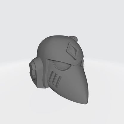 Space Wolf Helmet MKVI with Gem and Sensor Compatible with Miniatures and Action Figures