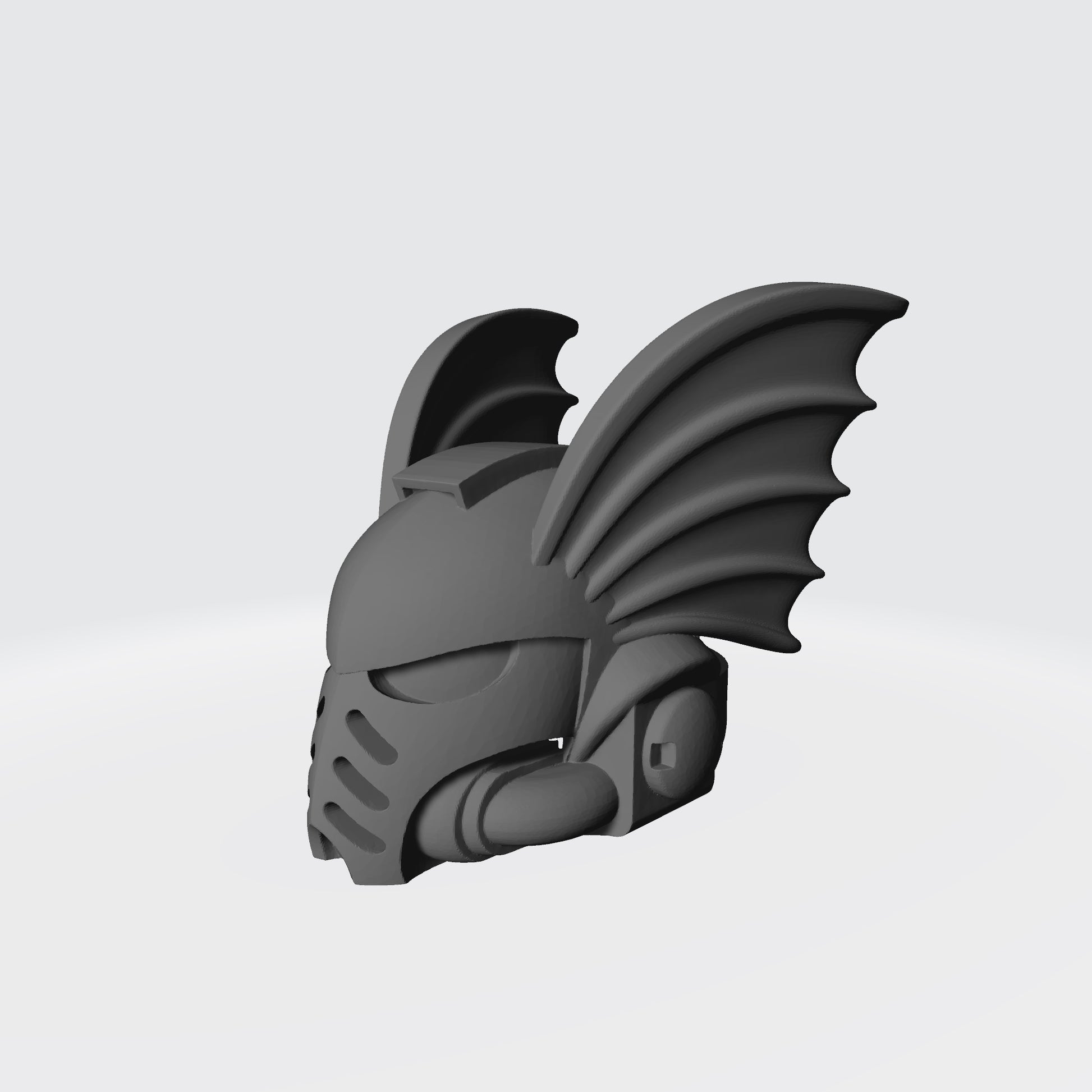Night Lords Legion Mk X Tacticus Helmet with Demon Wings compatible with McFarlane Toys Space Marines Left Angle