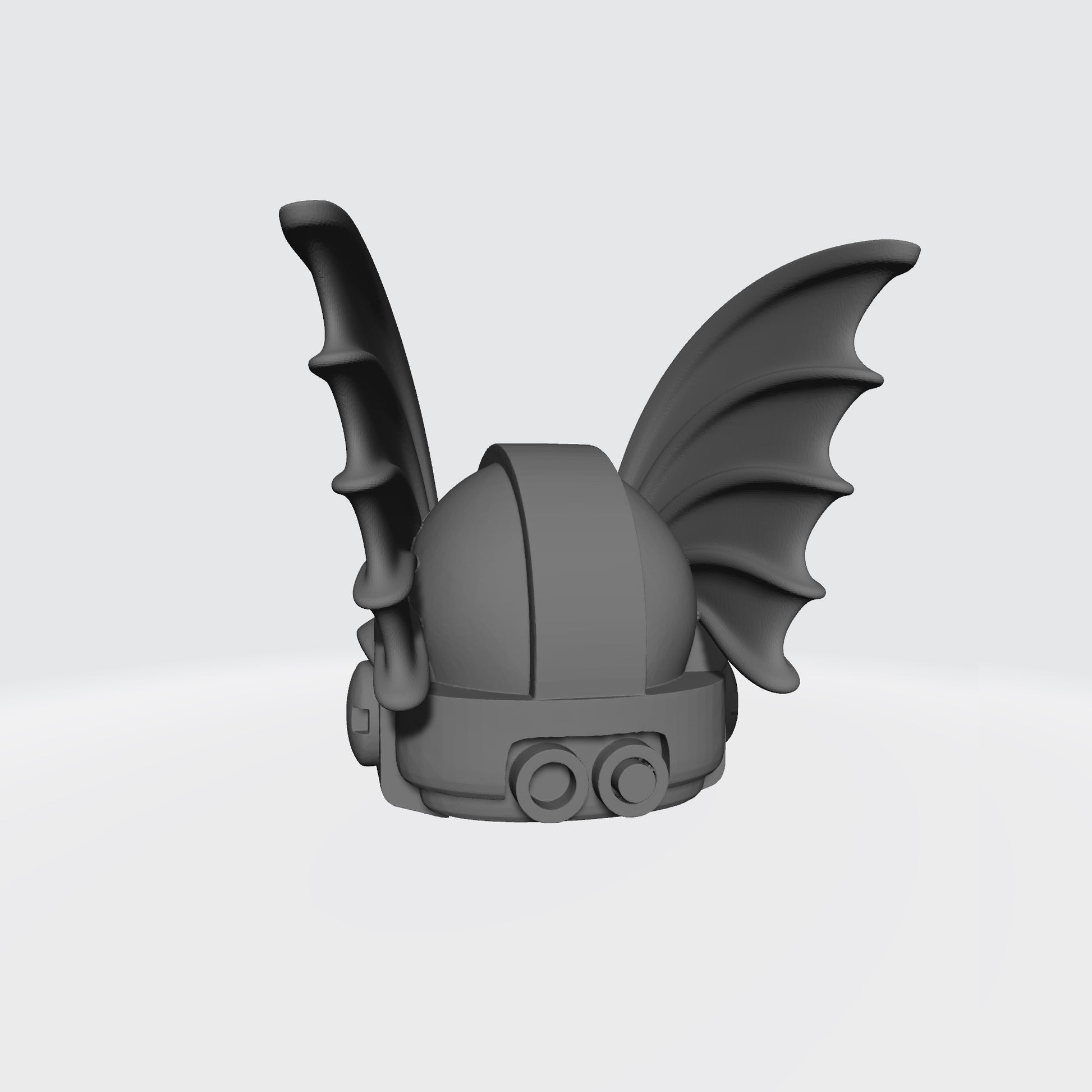 Back of the Night Lords Legion Mk X Tacticus Helmet with Demon Wings compatible with McFarlane Toys Space Marines