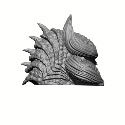 Salamanders Legion MH Elite Dragon Helmet with Horns Compatible with McFarlane Space Marine Action Figures