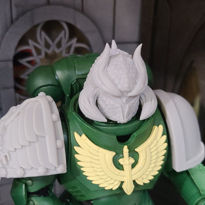 Salamanders Legion MH Elite Dragon Helmet with Horns Compatible with McFarlane Space Marine Action Figures