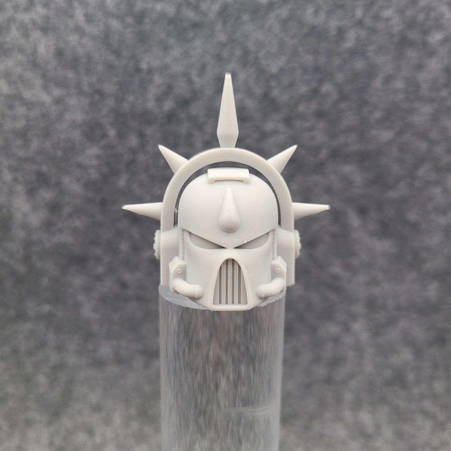 Blood Angels Legion Mark VII Helmet with Blood Drop and Iron Spiked Halo for McFarlane Toys Action Figures