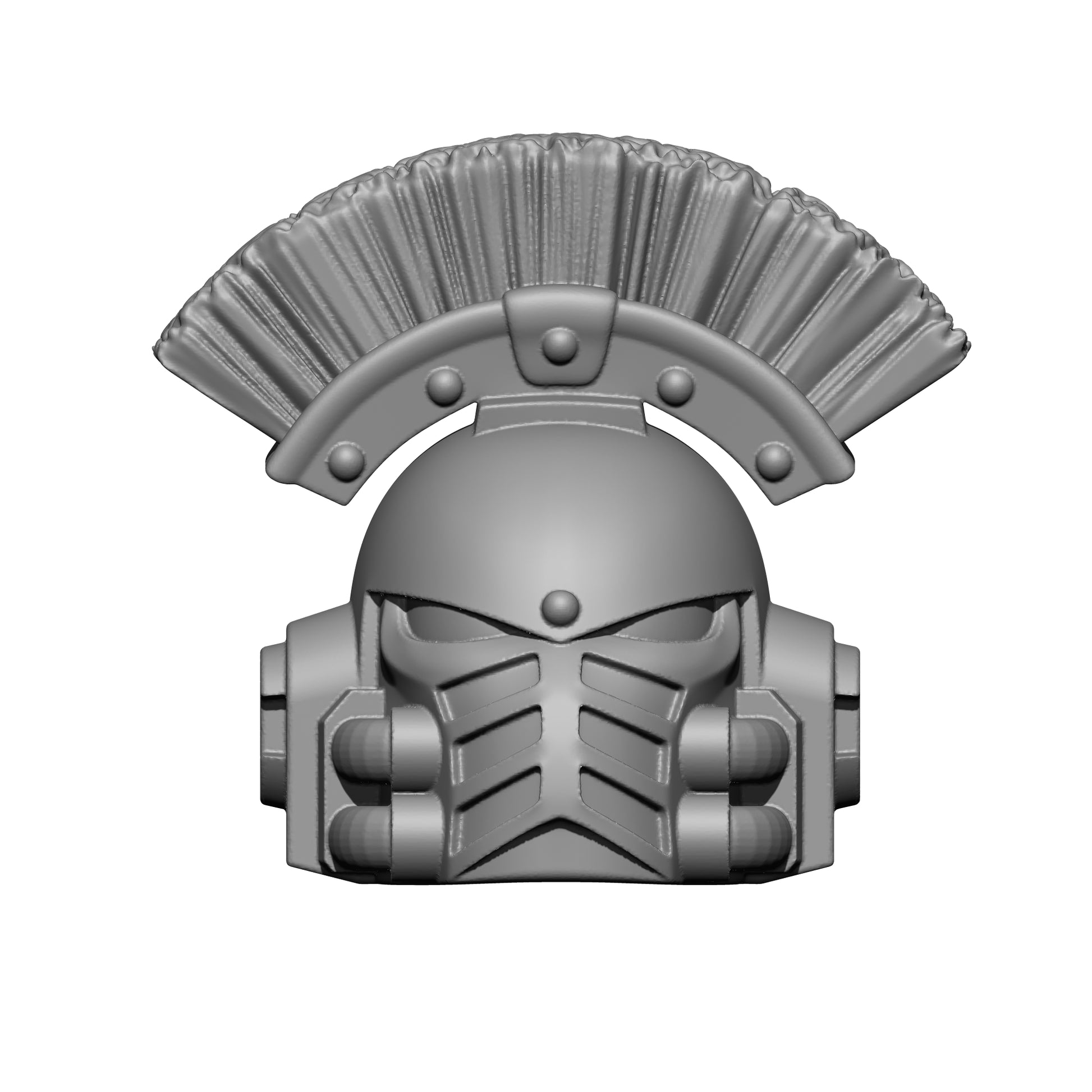 MK IV (Imperial Maximus) Helmet with Crest compatible with McFarlane Toys Space Marines designed by Fantasy World Games
