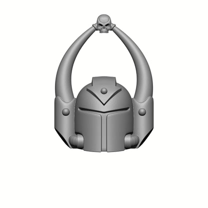 Space Crusader Helmet with Arrows, Horns, and Skull for McFarlane Toys Space Marine Action Figures