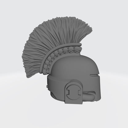 Space Crusader Helmet with Mohawk, Skulls, and Tubes Ver. 2 for McFarlane Toys Space Marine Action Figures
