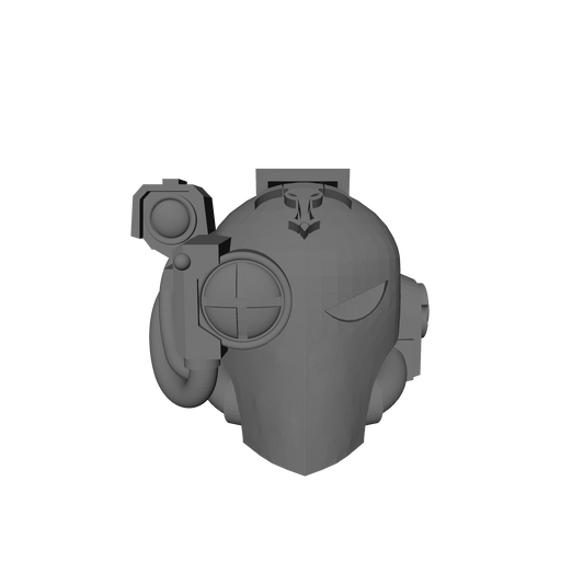 Minotaurs Chapter Spartan Helmet with Right Optic for McFarlane Toys Space Marines Action Figures