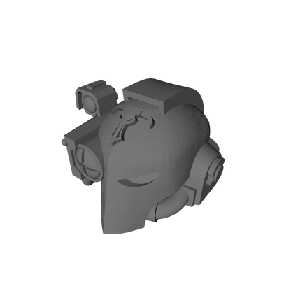 Minotaurs Chapter Spartan Helmet with Right Optic for McFarlane Toys Space Marines Action Figures