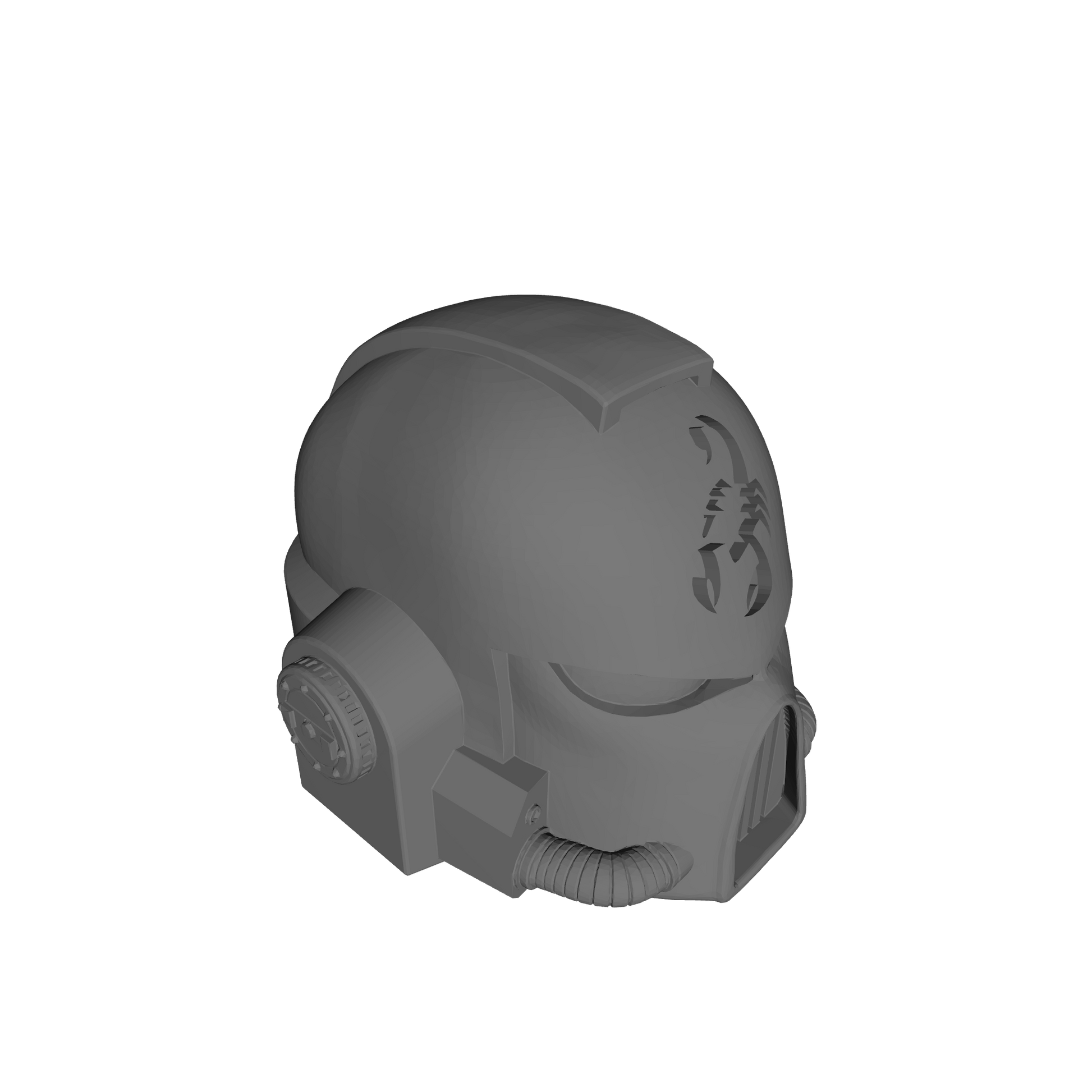 Red Scorpions Chapter Mark VII Helmet V2E for McFarlane Toys Loyalist Marine Action Figures Custom 1:12th Scale Head Swap