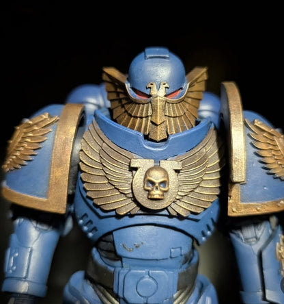Space Marine Ultramarines Victrix Guard Helmet for Grimdark Praetorian Action Figures and Miniatures