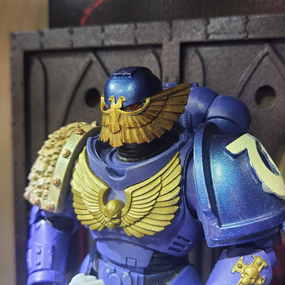 Space Marine Ultramarines Victrix Guard Helmet for Grimdark Praetorian Action Figures and Miniatures