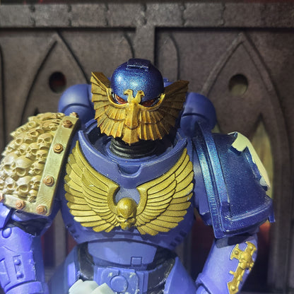 Space Marine Ultramarines Victrix Guard Helmet for Grimdark Praetorian Action Figures and Miniatures