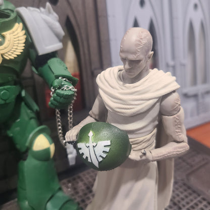 Custom Dark Angels Knee Pad Armor for McFarlane Toys Space Marine Action Figures