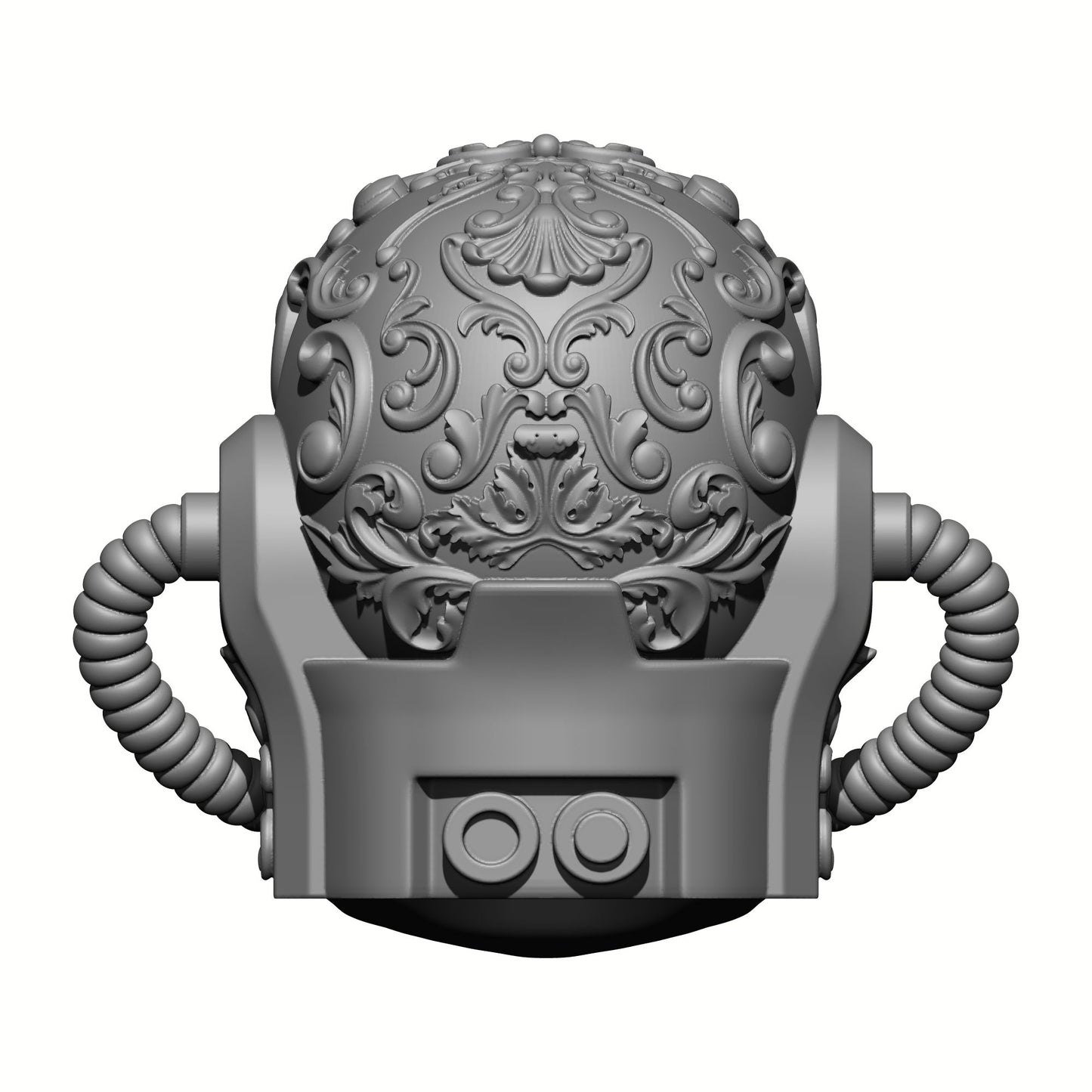 Los Muertos Chapter Chaplain Skull Helmet with Hoses for McFarlane Toys Space Marine Action Figures