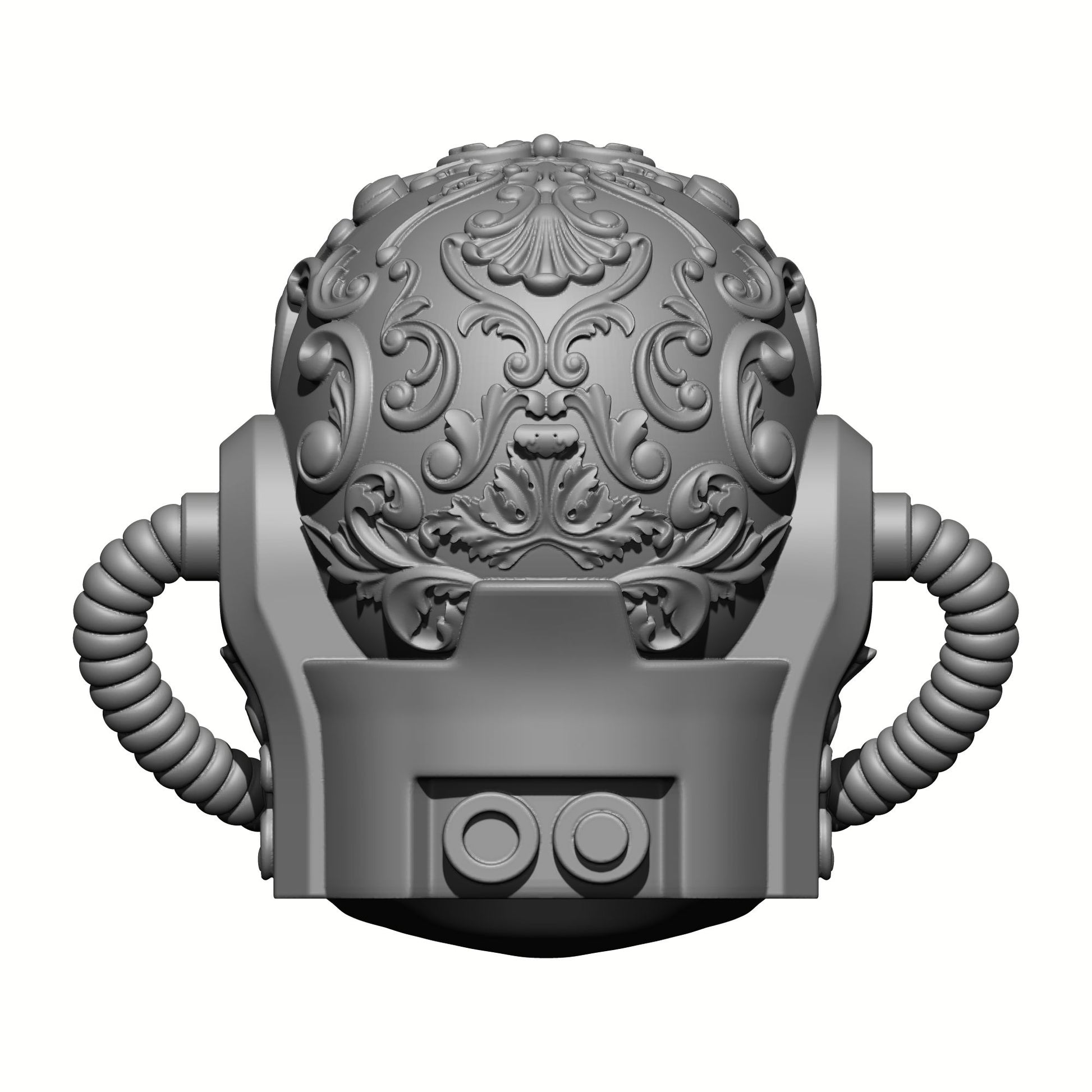 Los Muertos Chapter Chaplain Skull Helmet with Hoses for McFarlane Toys Space Marine Action Figures