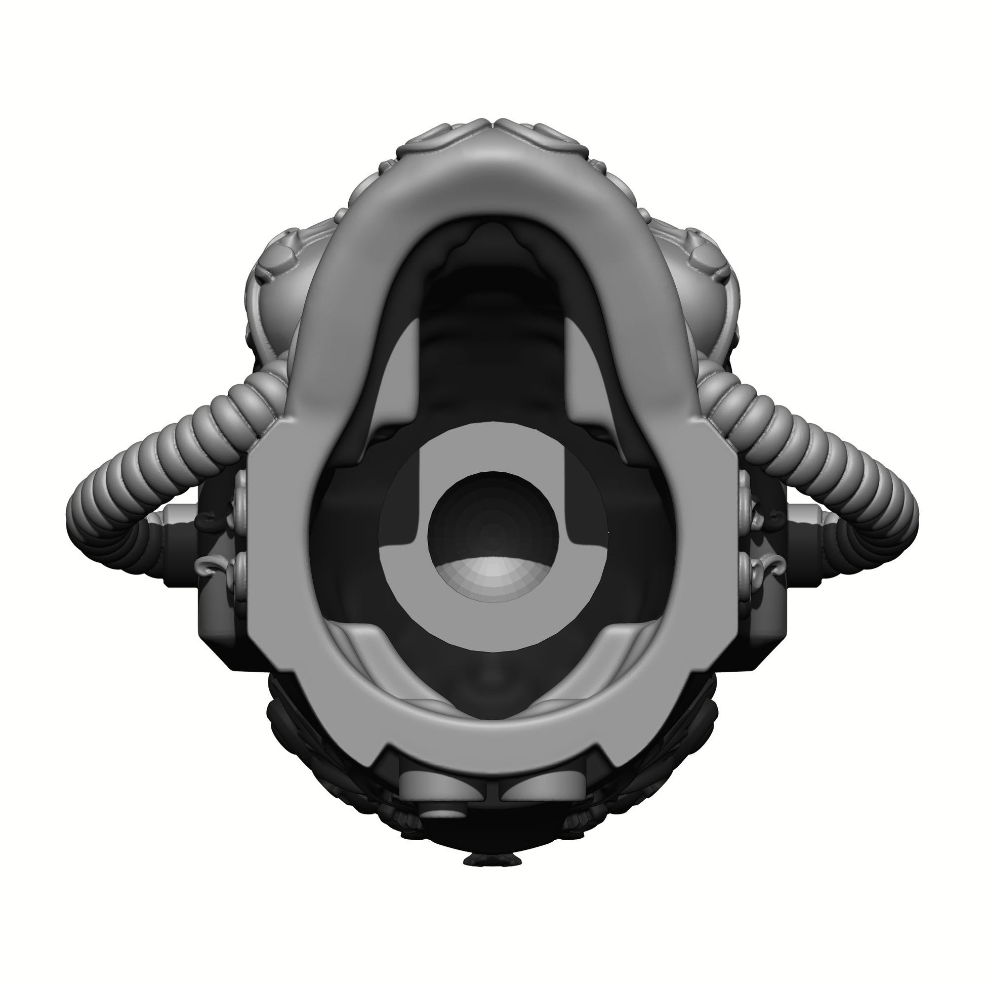 Los Muertos Chapter Chaplain Skull Helmet with Hoses for McFarlane Toys Space Marine Action Figures