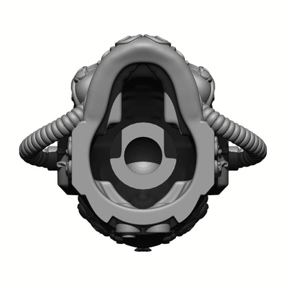 Los Muertos Chapter Chaplain Skull Helmet with Hoses for McFarlane Toys Space Marine Action Figures