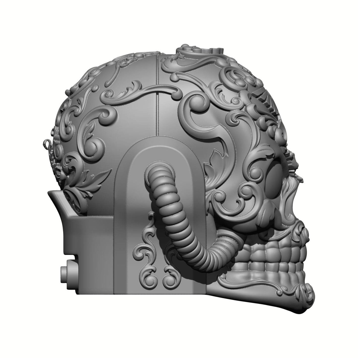 Los Muertos Chapter Chaplain Skull Helmet with Hoses for McFarlane Toys Space Marine Action Figures