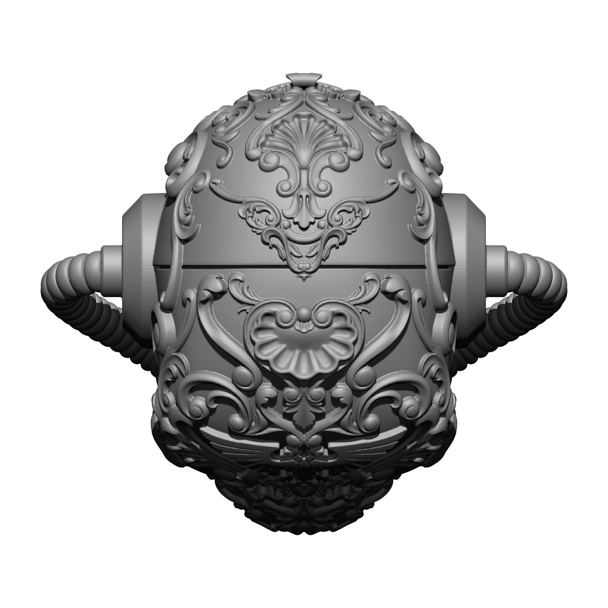 Los Muertos Chapter Chaplain Skull Helmet with Hoses for McFarlane Toys Space Marine Action Figures
