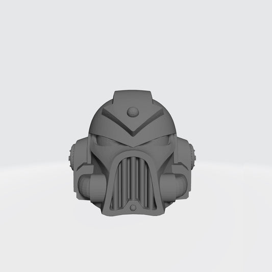 Custom Chaos Undivided Traitor Legions Mark VII Helmet with Arrow for McFarlane Toys Space Marine Action Figures
