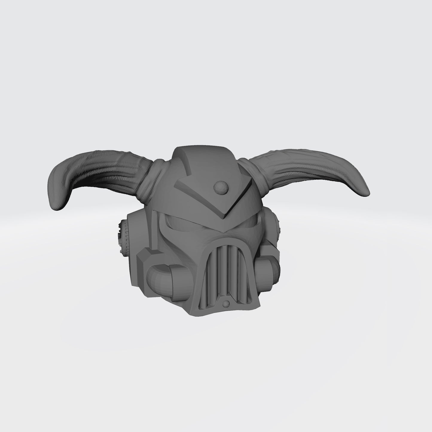 Custom Chaos Marine Traitor Legions Mark VII Helmet with Arrow and Horns for Miniatures and Grimdark Battle Brother Action Figures