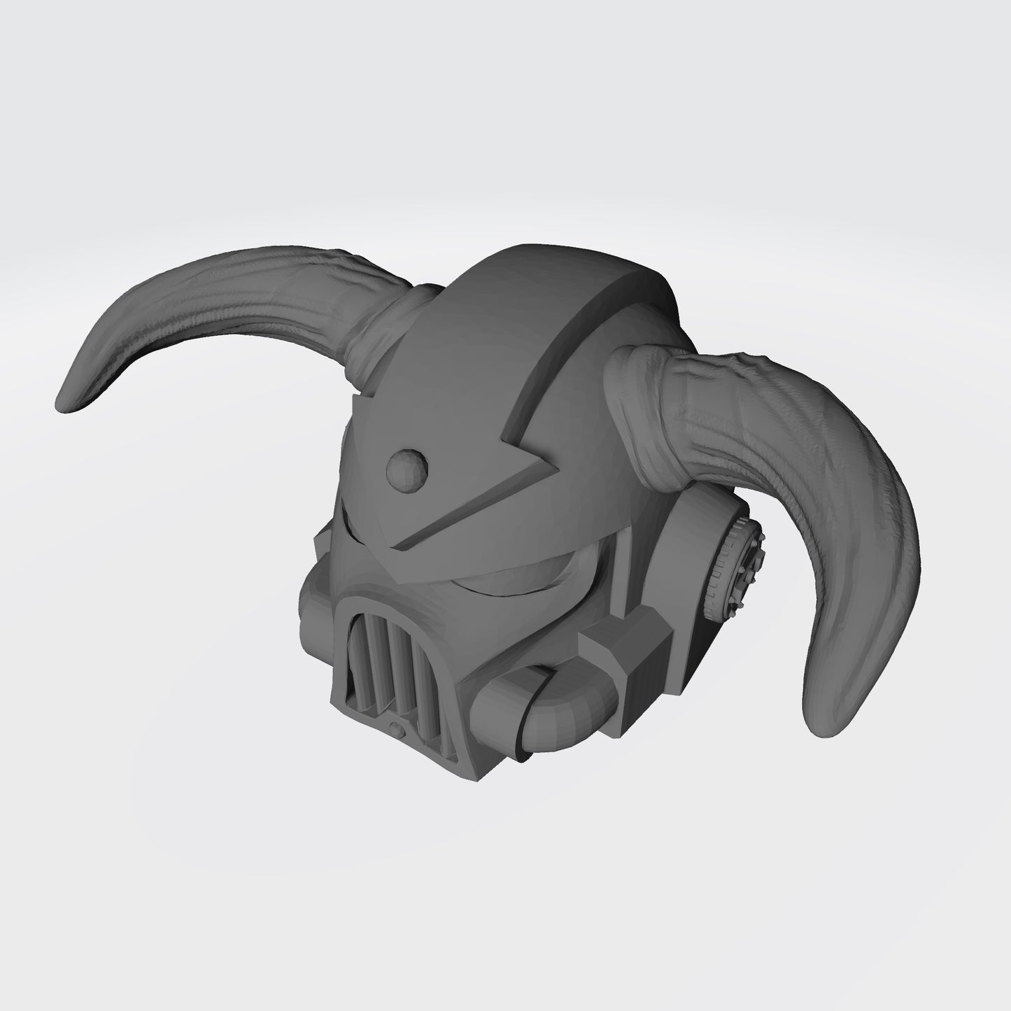 Custom Chaos Marine Traitor Legions Mark VII Helmet with Arrow and Horns for Miniatures and Grimdark Battle Brother Action Figures