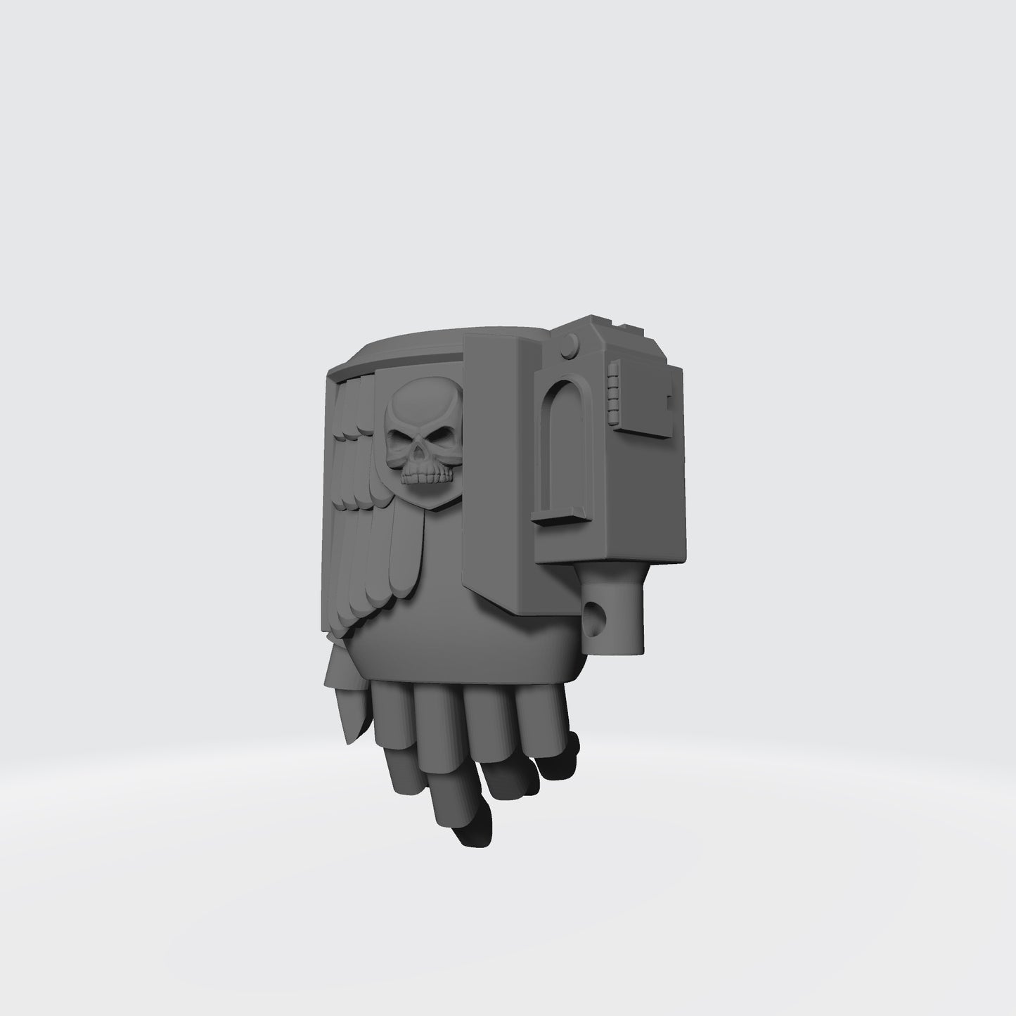 Power Fist Captain Gravis Armour with Wrist-mounted, Ammo Belt-fed Bolter