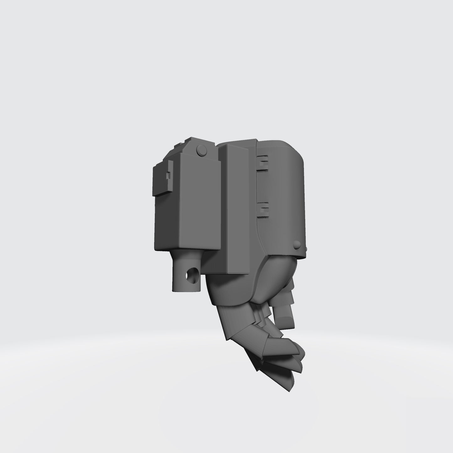 Power Fist Captain Gravis Armour with Wrist-mounted, Ammo Belt-fed Bolter