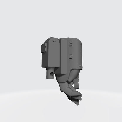 Power Fist Captain Gravis Armour with Wrist-mounted, Ammo Belt-fed Bolter